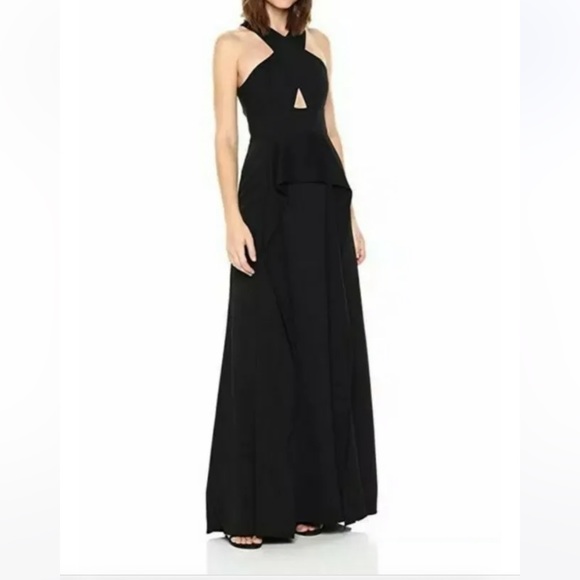 BCBGMaxAzria Bryleigh Crisscross Halter Gown - Picture 6 of 12